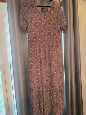 Baltic Born Mauve Floral Maxi Dress